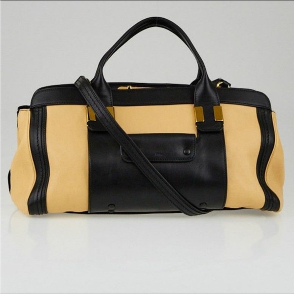 Chloe Alice Medium Handbag Beige/Black,All Products : American Fashion Style Bags On Sale